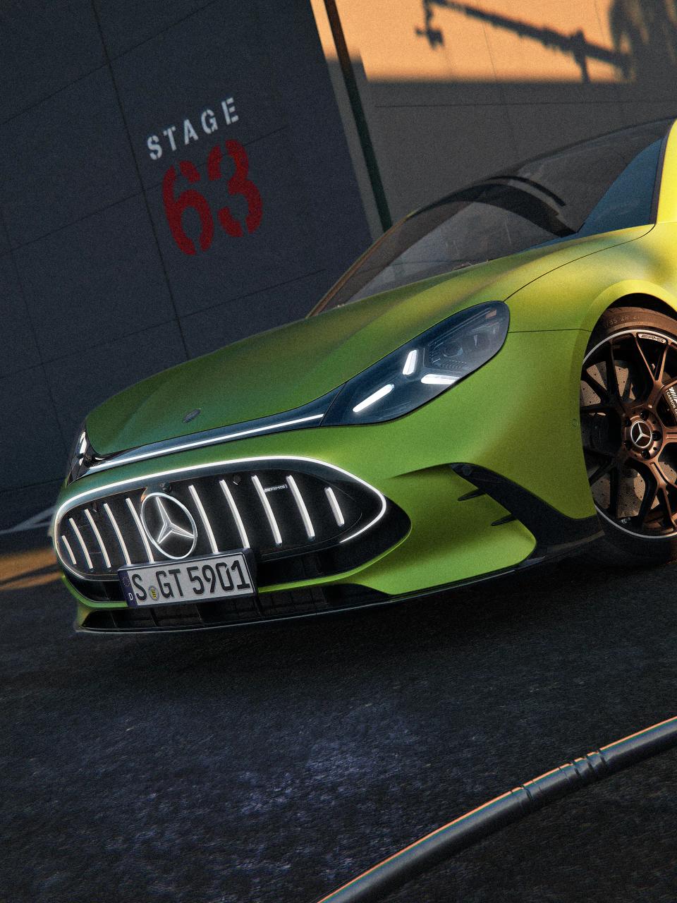 Die Front des Mercedes-AMG GT 4-Türer Coupé