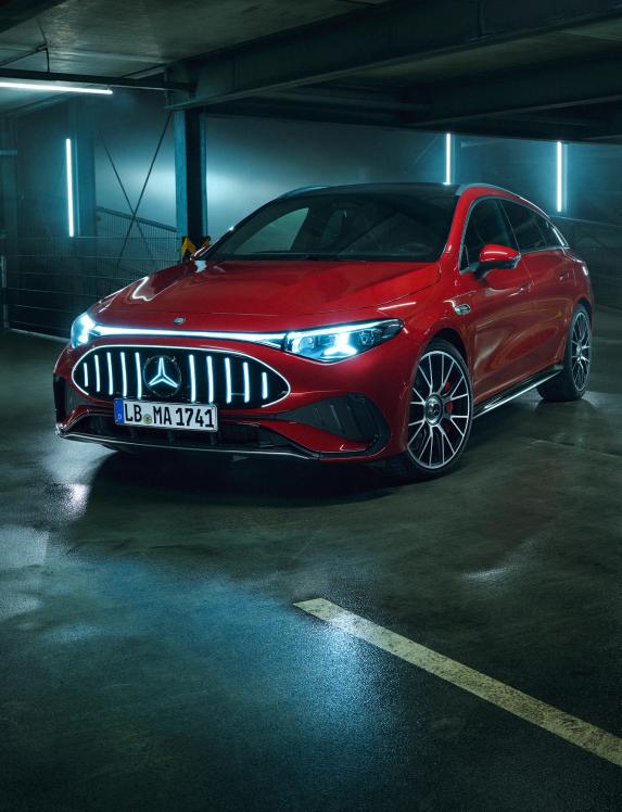 Das Mercedes-AMG CLA 45 4MATIC+ Shooting Brake von vorne