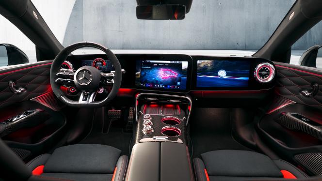 A view of the interior of the Mercedes-AMG GT 4-Door Coupe