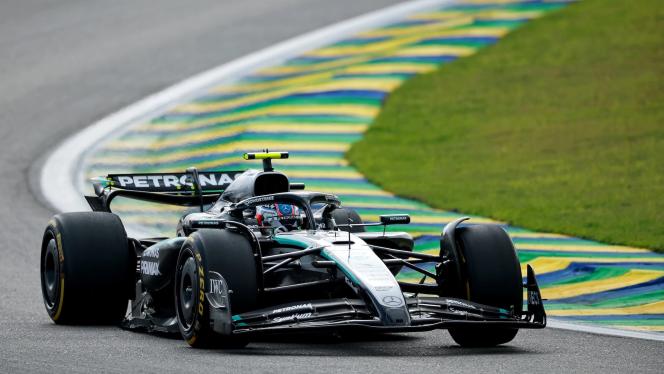 Formula 1 car on the racetrack