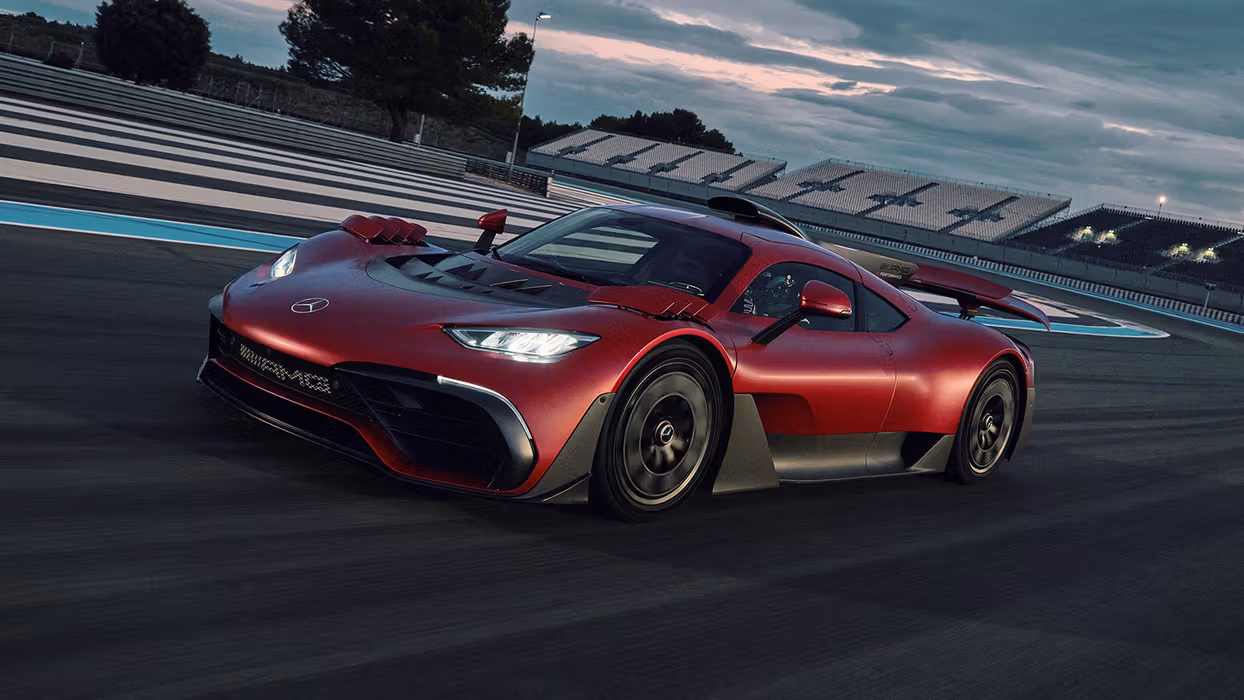 The Mercedes-AMG ONE on the racetrack