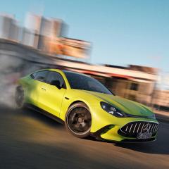 The Mercedes-AMG GT 63 4-Door Coupé drifting
