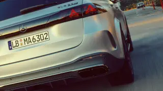 The exhaust pipes of the Mercedes-AMG GLE 63 S SUV.