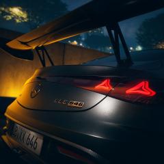 The striking rear spoiler and the ‘CLE 646’ lettering on the rear