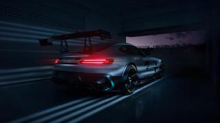 Dynamische Aufnahme eines Mercedes-AMG GT