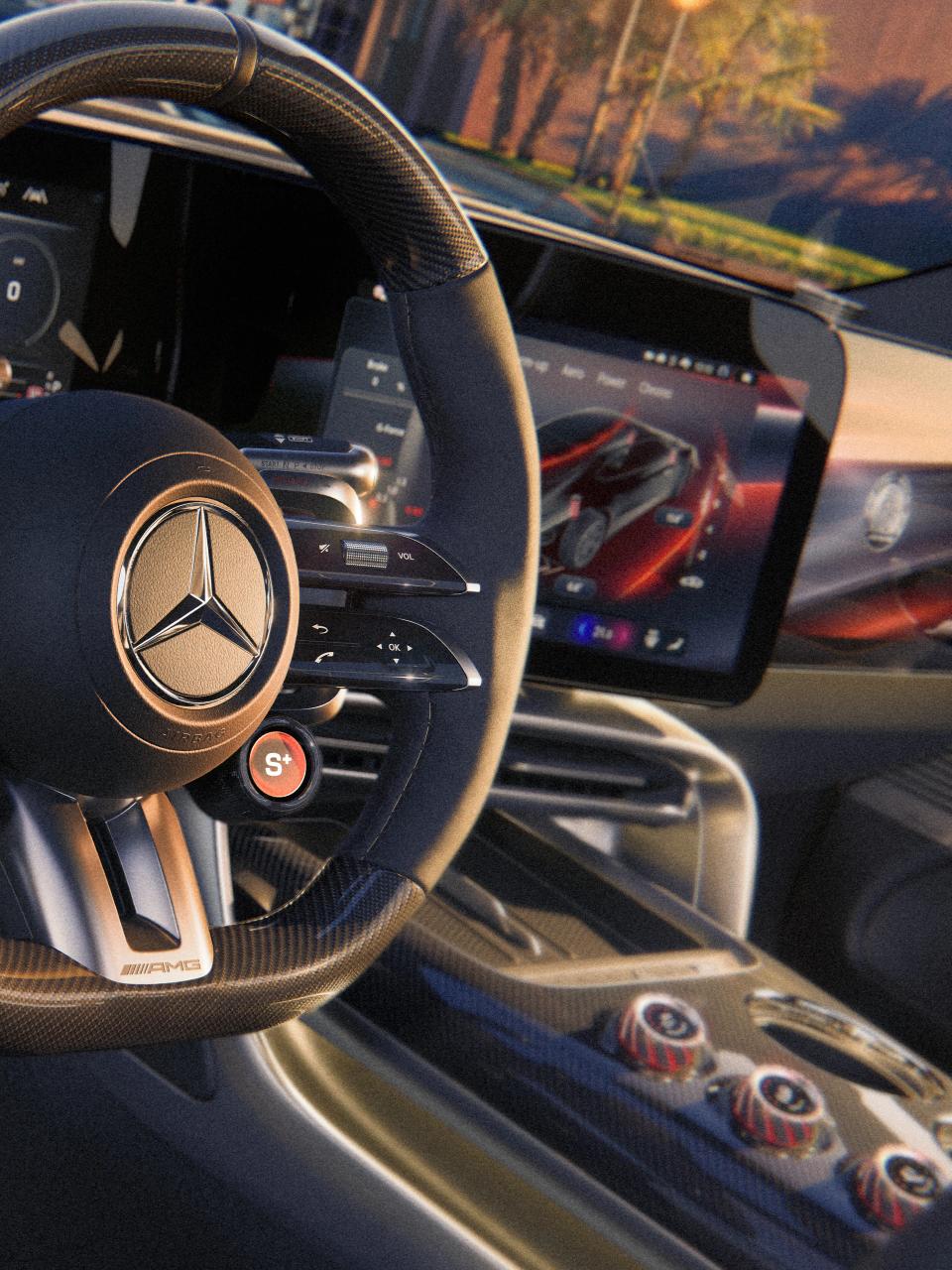 Der Innenraum des Mercedes-AMG GT 4-Türer Coupé