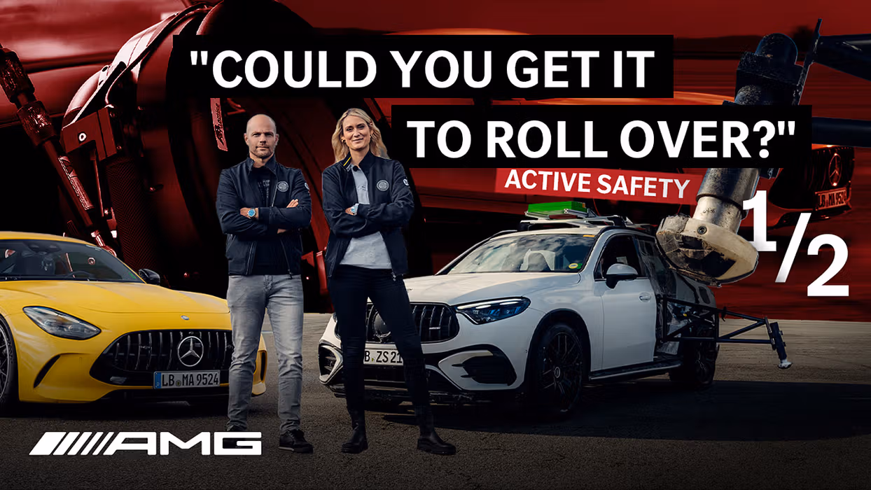 Catrin and Hendrik are posing for the first part of the Active Safety episode