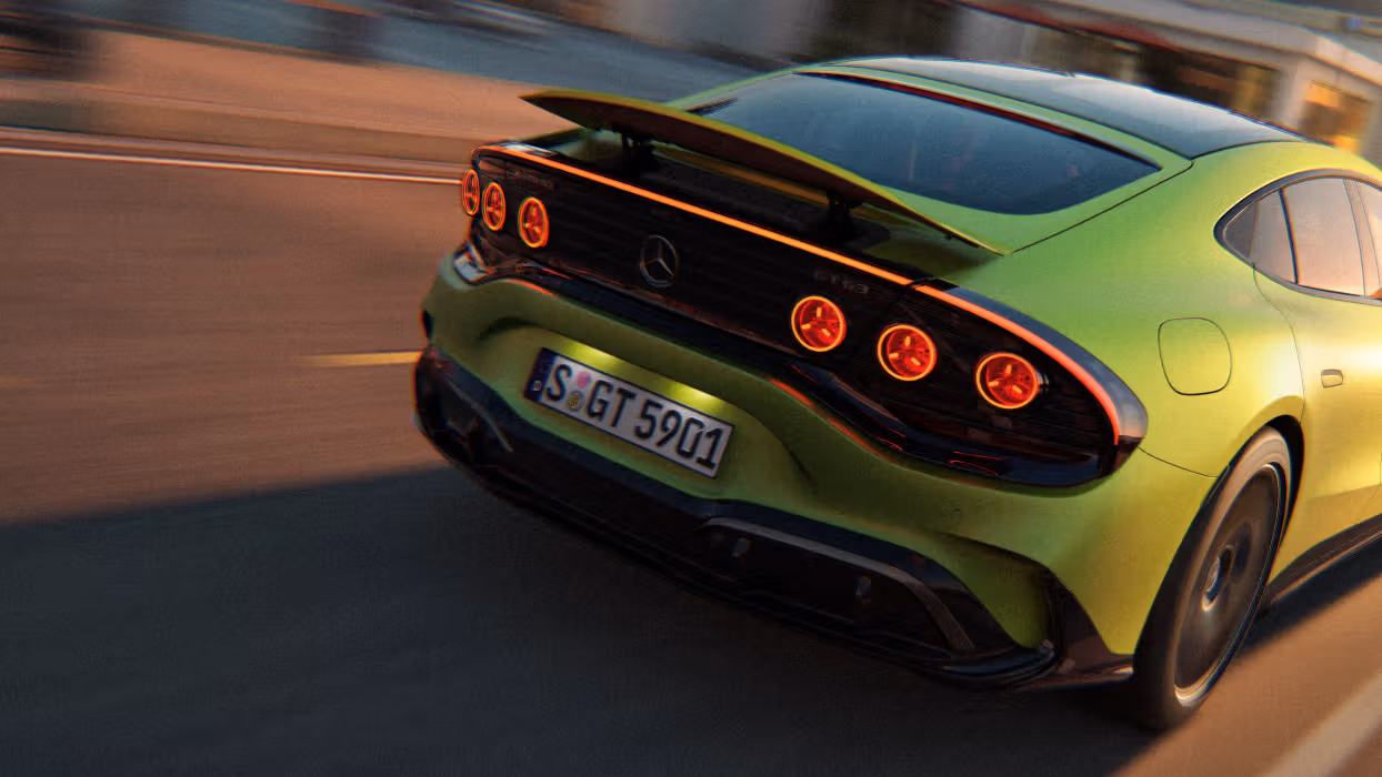 Das Heck des Mercedes-AMG GT 4-Türer Coupés