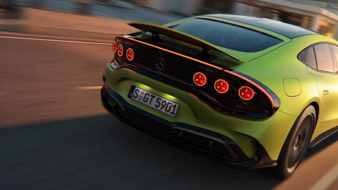 Das Heck des Mercedes-AMG GT 4-Türer Coupé