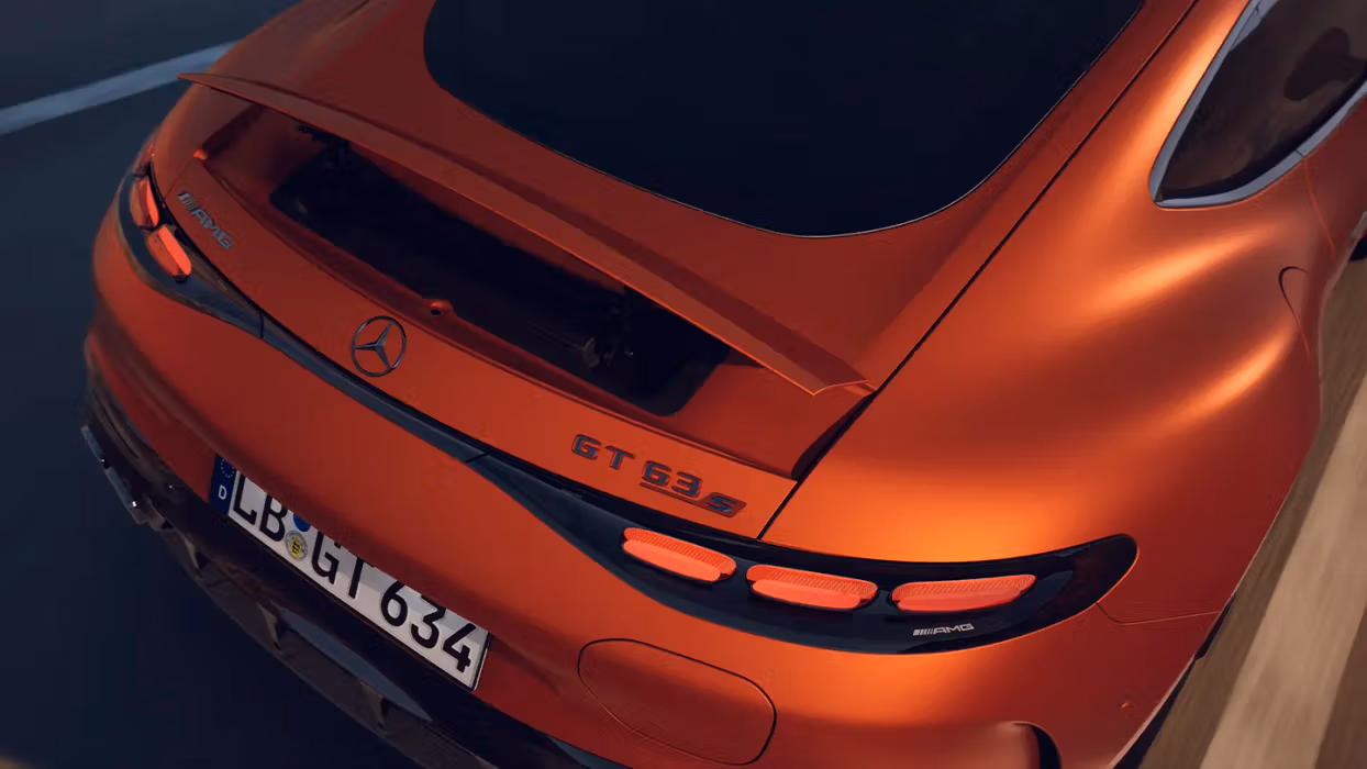 Das Heck des neuen Mercedes-AMG GT 63 S E.