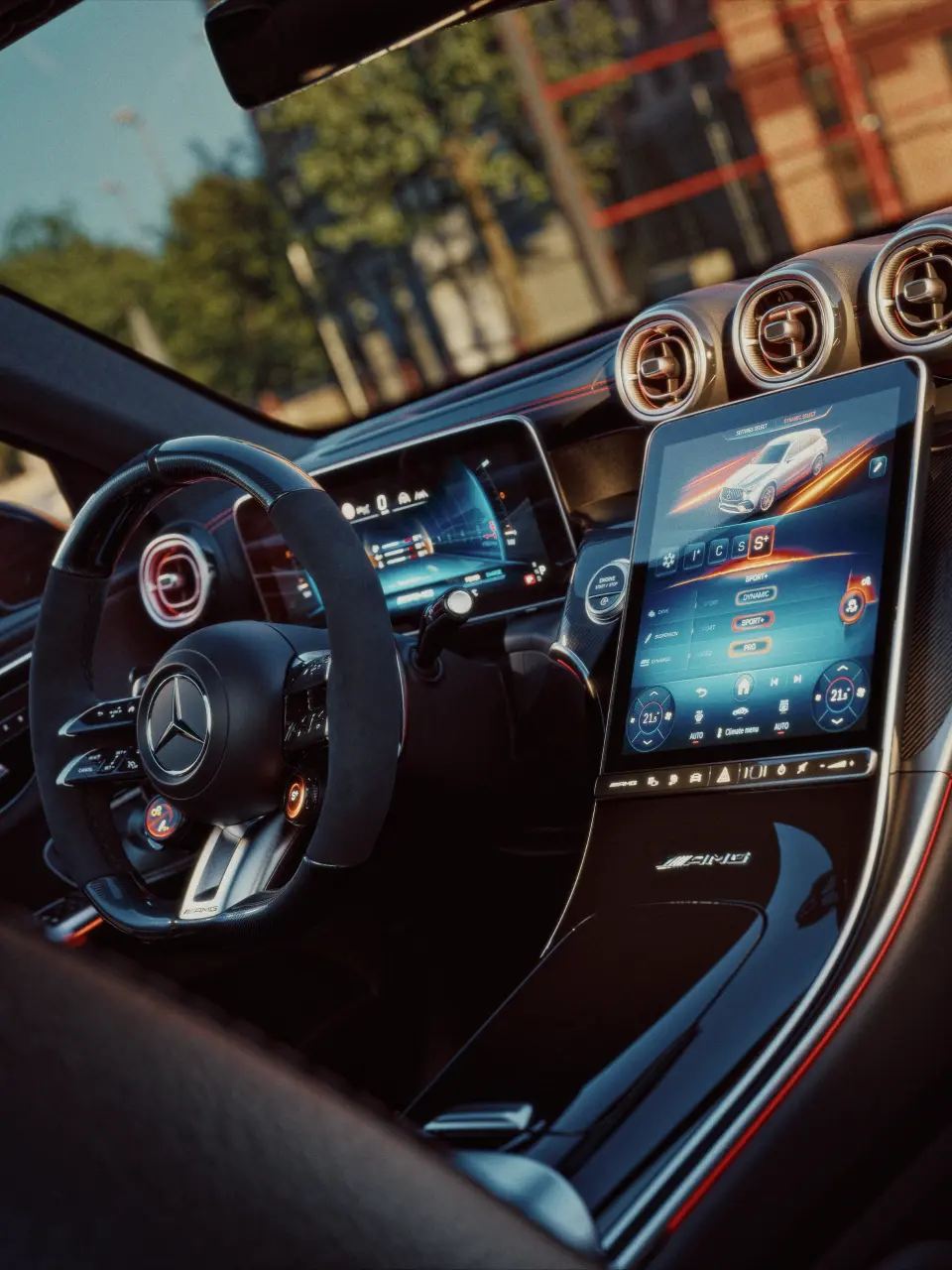 Interior of the Mercedes-AMG GLC 53 4MATIC+ SUV
