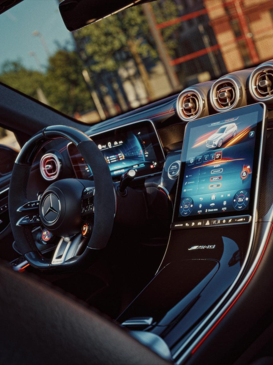 Interior of the Mercedes-AMG GLC 53 4MATIC+ SUV