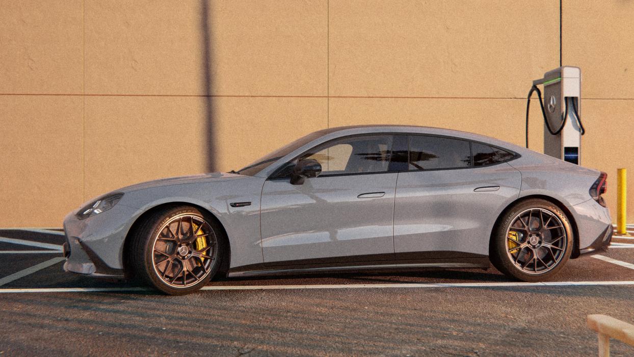 Das Mercedes-AMG GT 4-Türer Coupé in der Seitenansicht