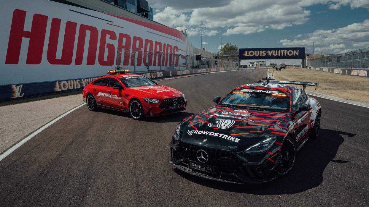 Safety Car und Medical Car auf der Strecke
