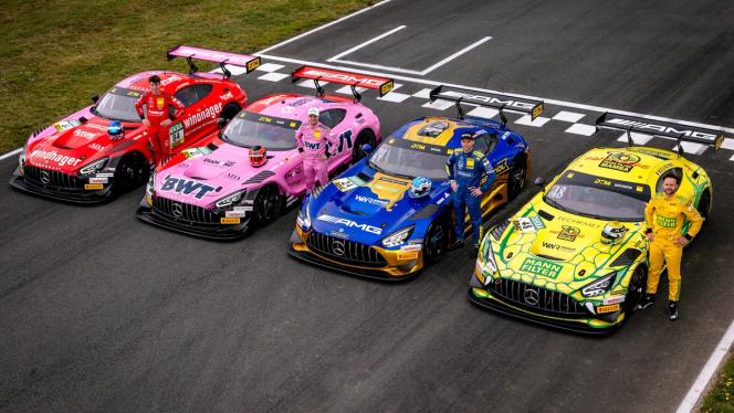 Mercedes-AMG GT and their drivers on the track