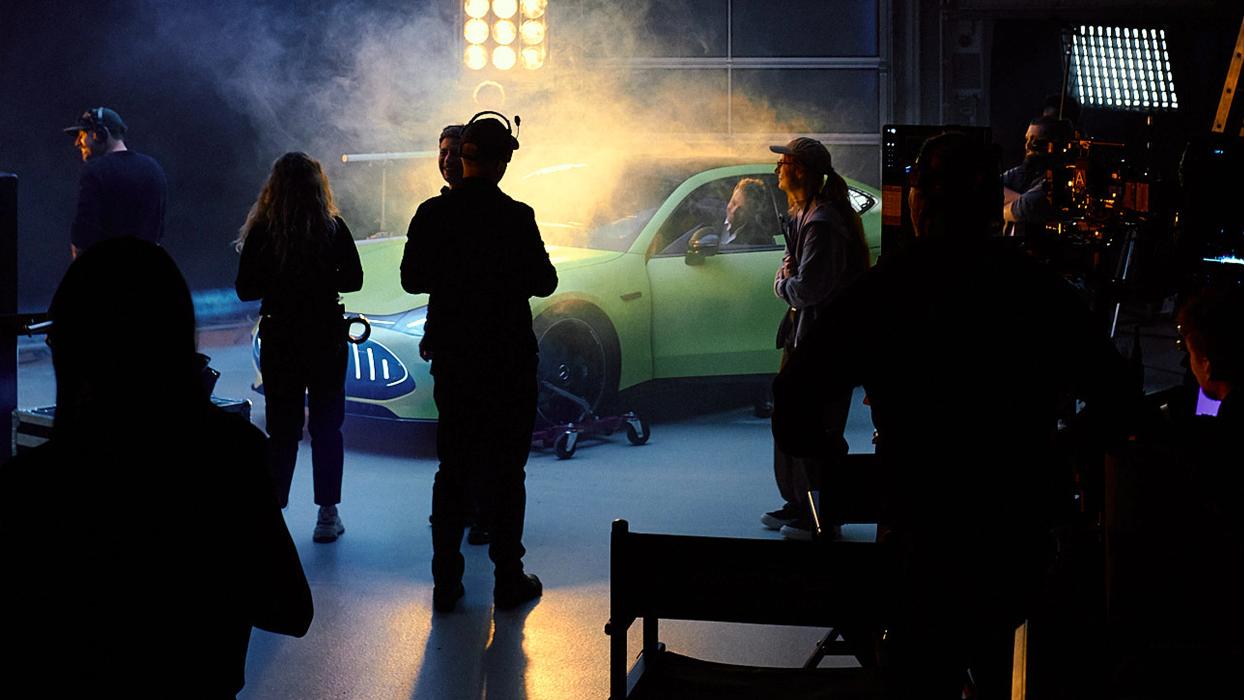 Campaign photoshoot with Gabriel Macht and the Mercedes-AMG GT 4-Door Coupé