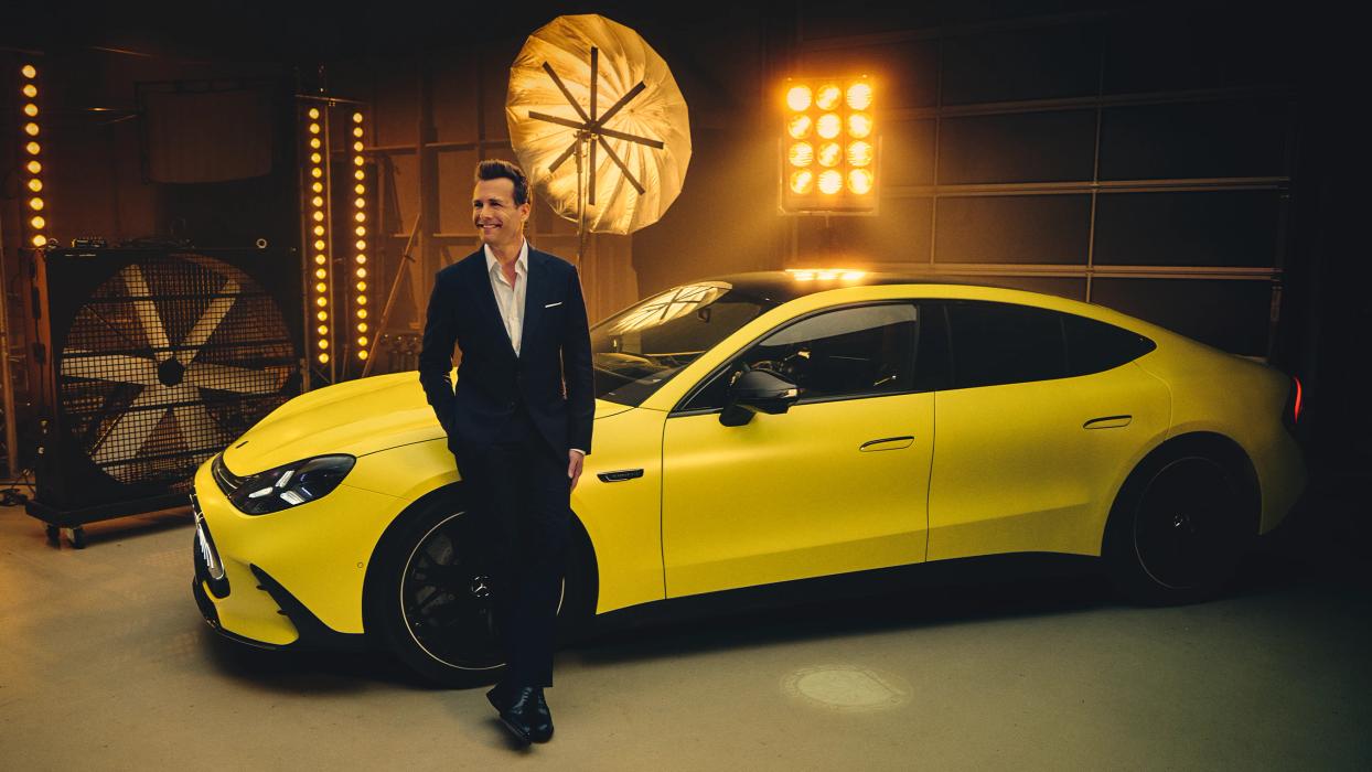 Campaign photoshoot with Gabriel Macht and the Mercedes-AMG GT 4-Door Coupé