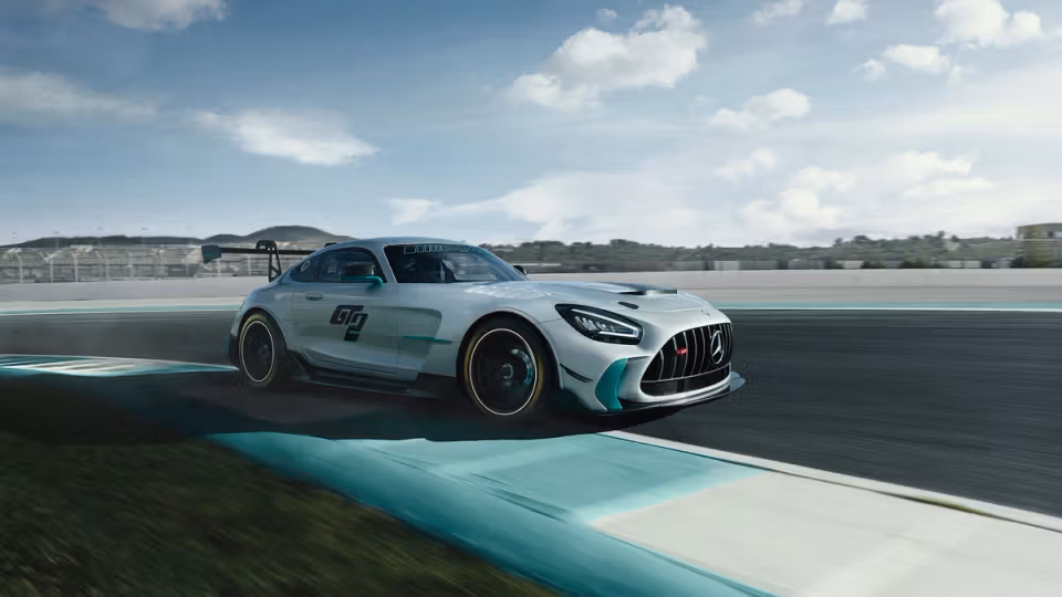 Frontale Draufsicht des Mercedes-AMG GT2
