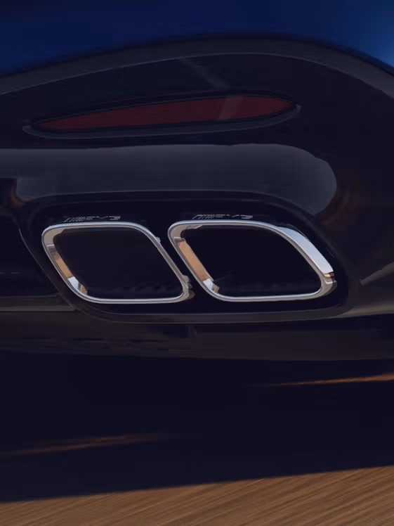 Auspuff des Mercedes-AMG GT Coupé 55.