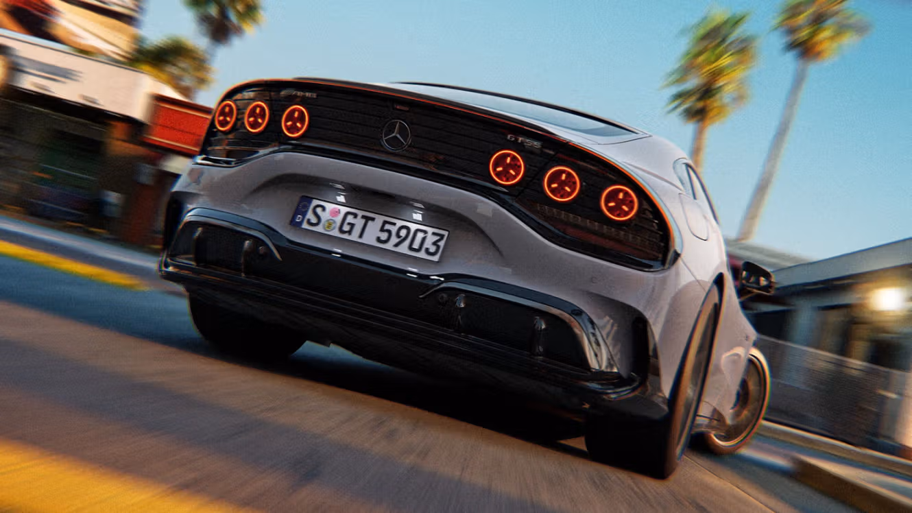 The Mercedes-AMG GT 63 4-Door Coupé drifting