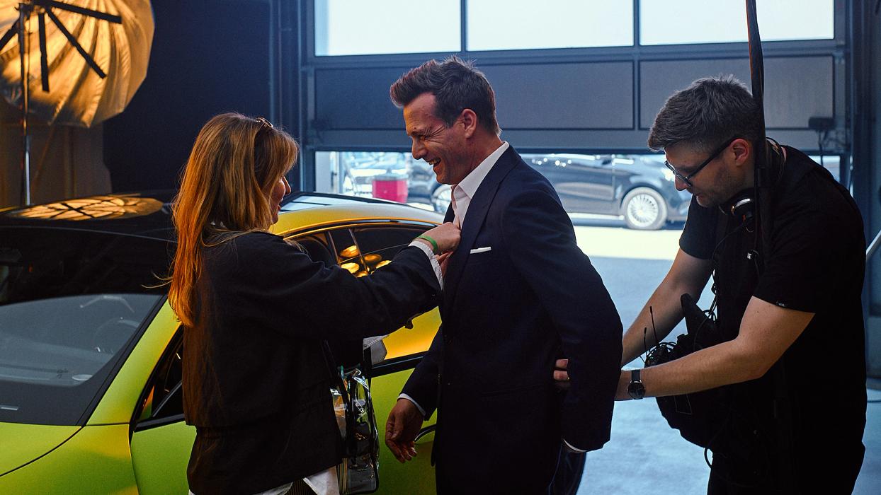 Campaign photoshoot with Gabriel Macht and the Mercedes-AMG GT 4-Door Coupé