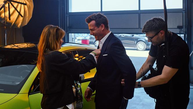 Campaign photoshoot with Gabriel Macht and the Mercedes-AMG GT 4-Door Coupé