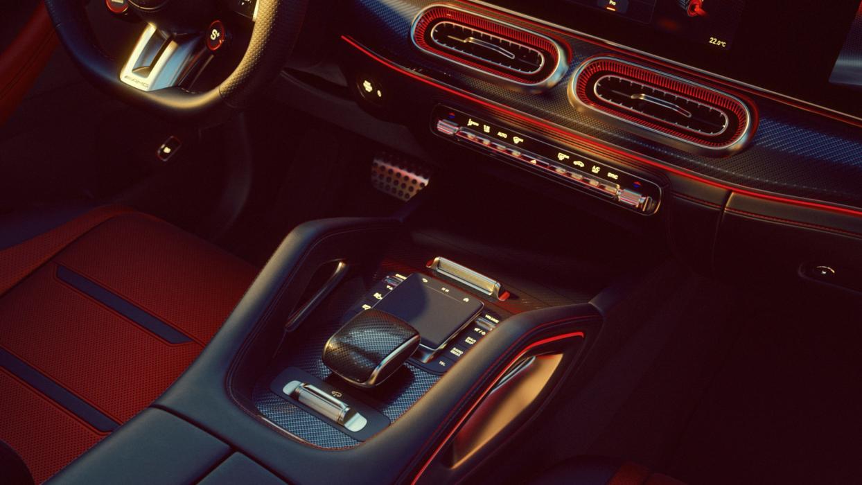 The center console of the Mercedes-AMG GLE SUV