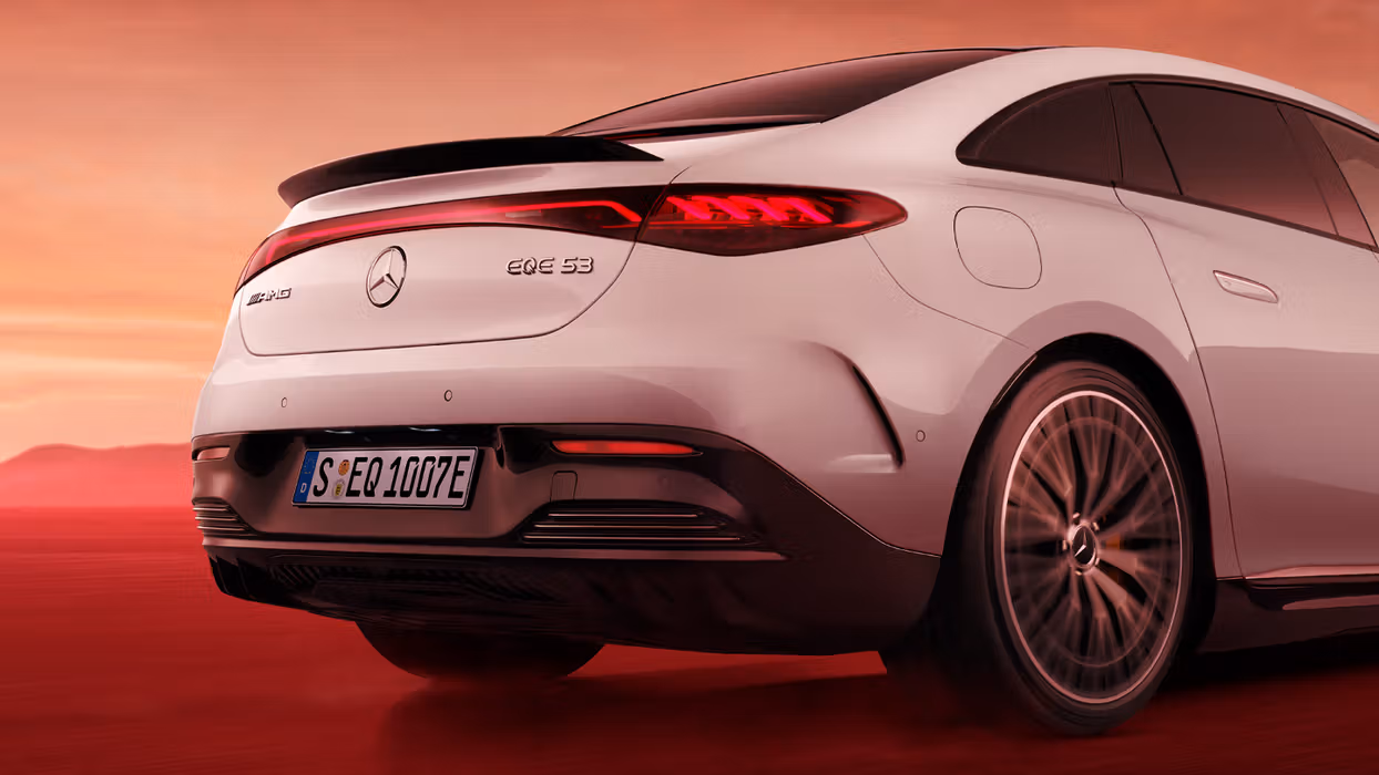 Rear of the Mercedes-AMG EQE 53 4MATIC.