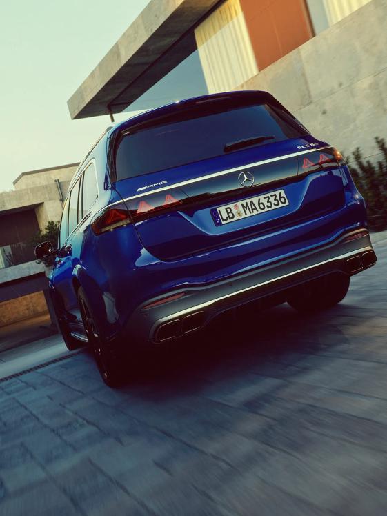 Rear view of the Mercedes-AMG GLS SUV