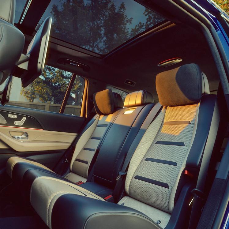 View of the rear seats
