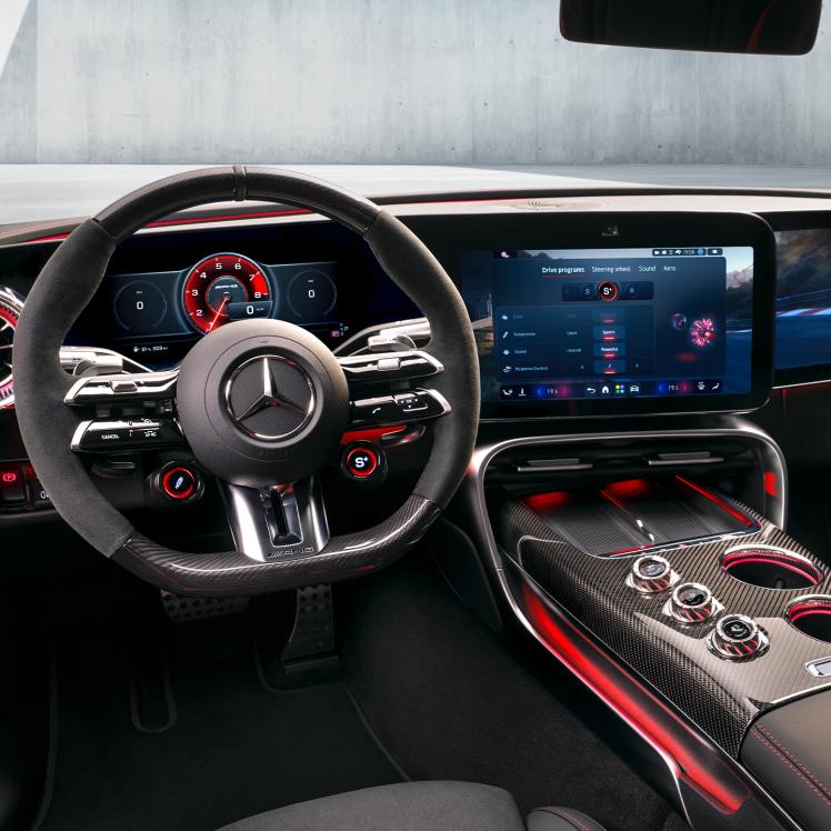 Frontaler Blick aufs Cockpit