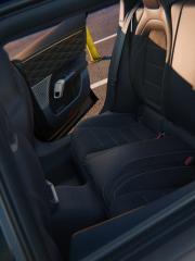 Close-up of the rear seat
