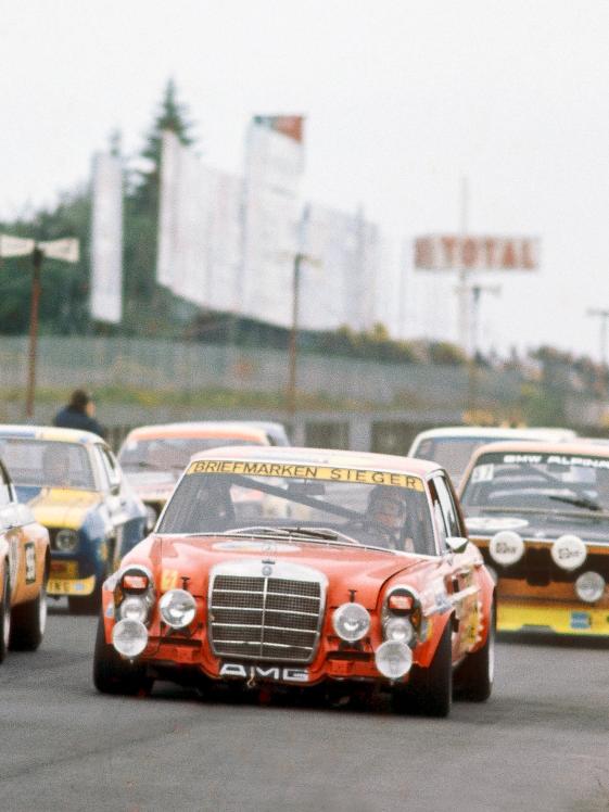 The legendary red pig on the racetrack