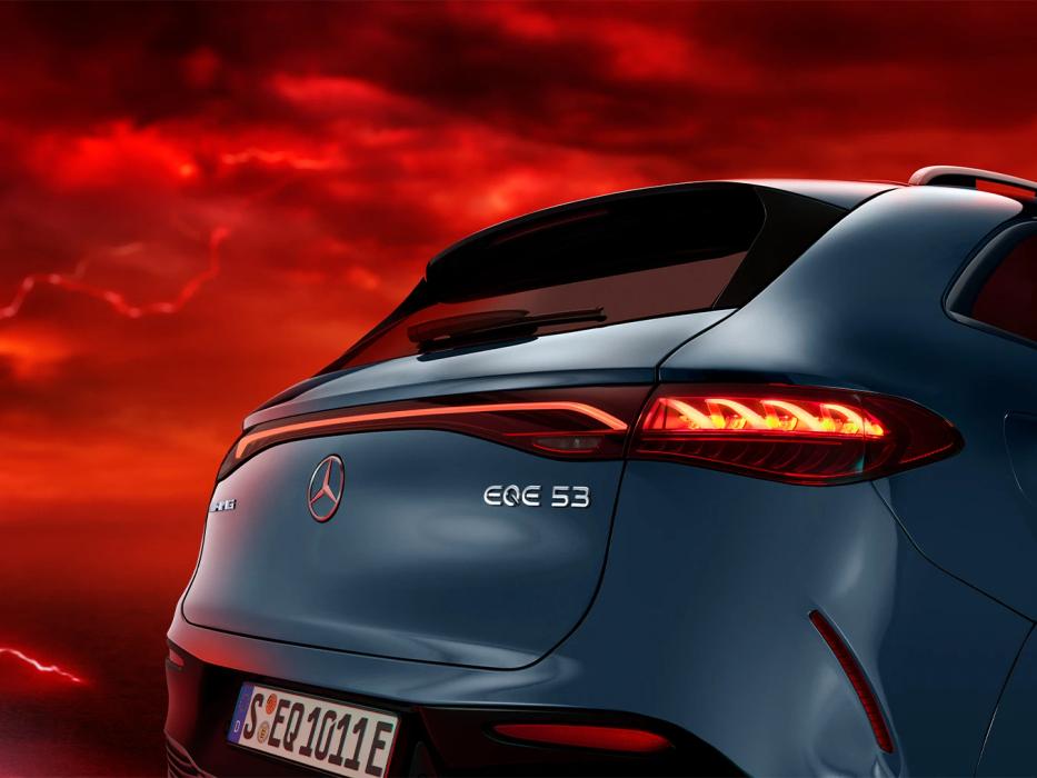 Rear of the Mercedes-AMG EQE 53 4MATIC+ SUV.