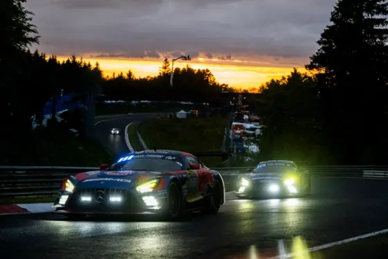 Mercedes-AMG GT3 RAVENOL at 24h Nürburgring at night