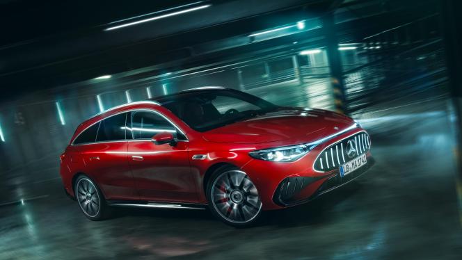 Der Mercedes-AMG CLA 45 4MATIC+ Shooting Brake in einer Tiefgarage