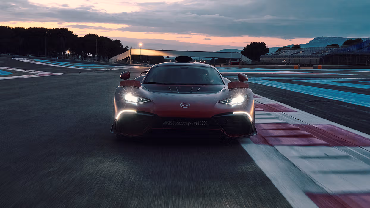 The Mercedes-AMG ONE on the racetrack