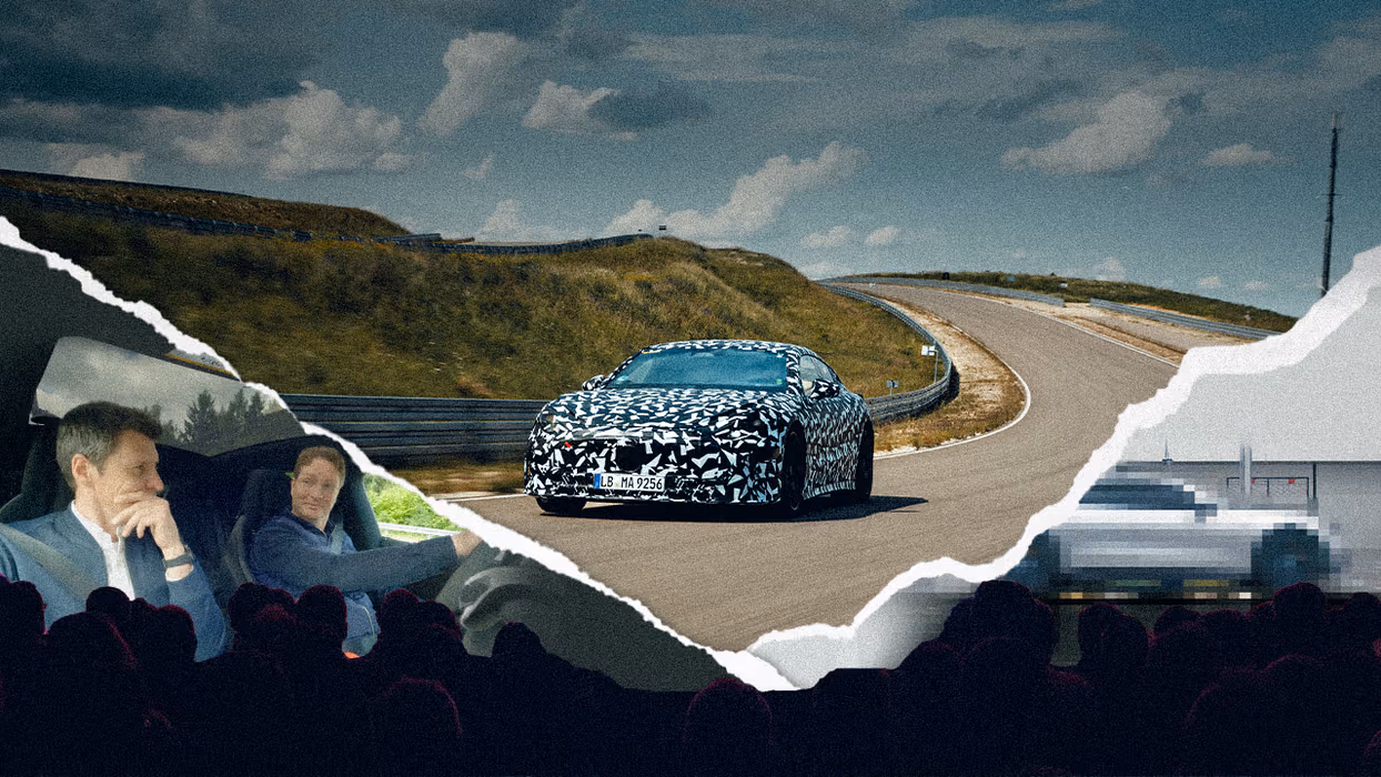Ola Källenius und Michael Schiebe fahren das vollelektrische Mercedes-AMG GT 4-Türer Coupé.