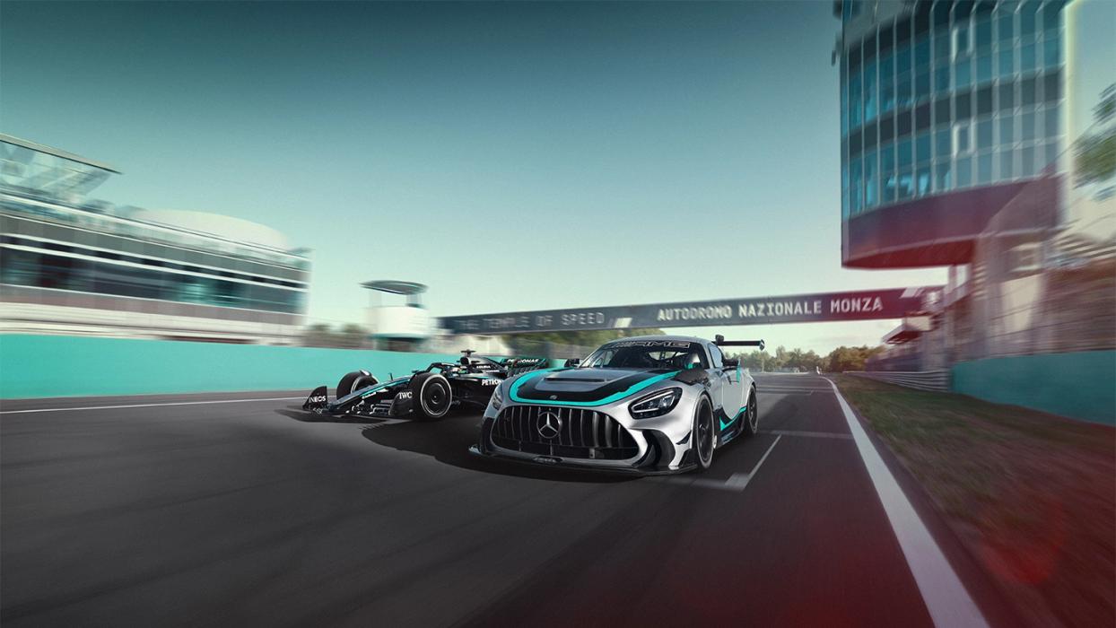 The new Mercedes-AMG GT2 Edition W16 side by side with the W16