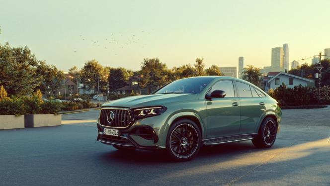 The Mercedes-AMG GLE 63 S Hybrid Coupé in an urban setting