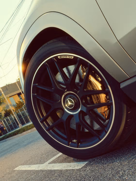 The tyre of the Mercedes-AMG GLE 63 S
