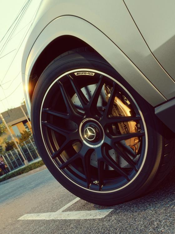 The tyre of the Mercedes-AMG GLE 63 S