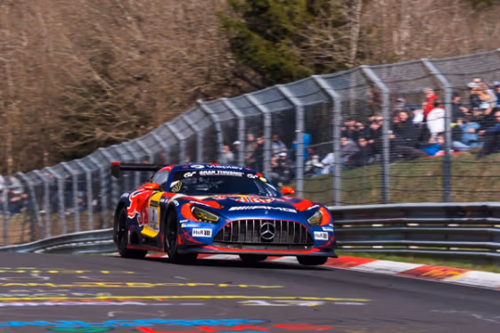 AMG racecar on the the track