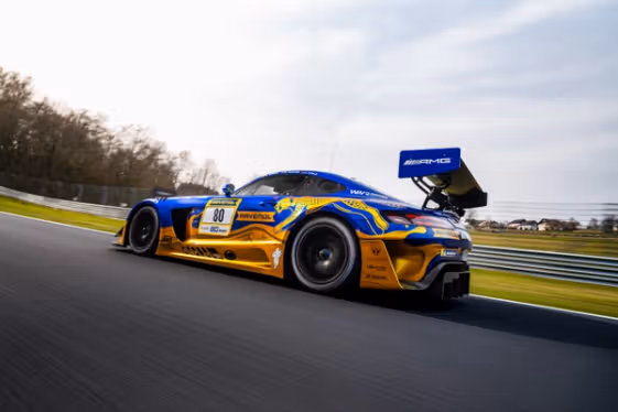 AMG racecar on the the track