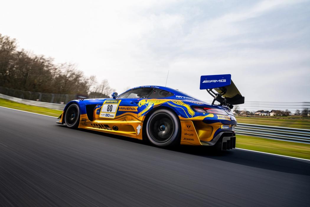 AMG racecar on the the track