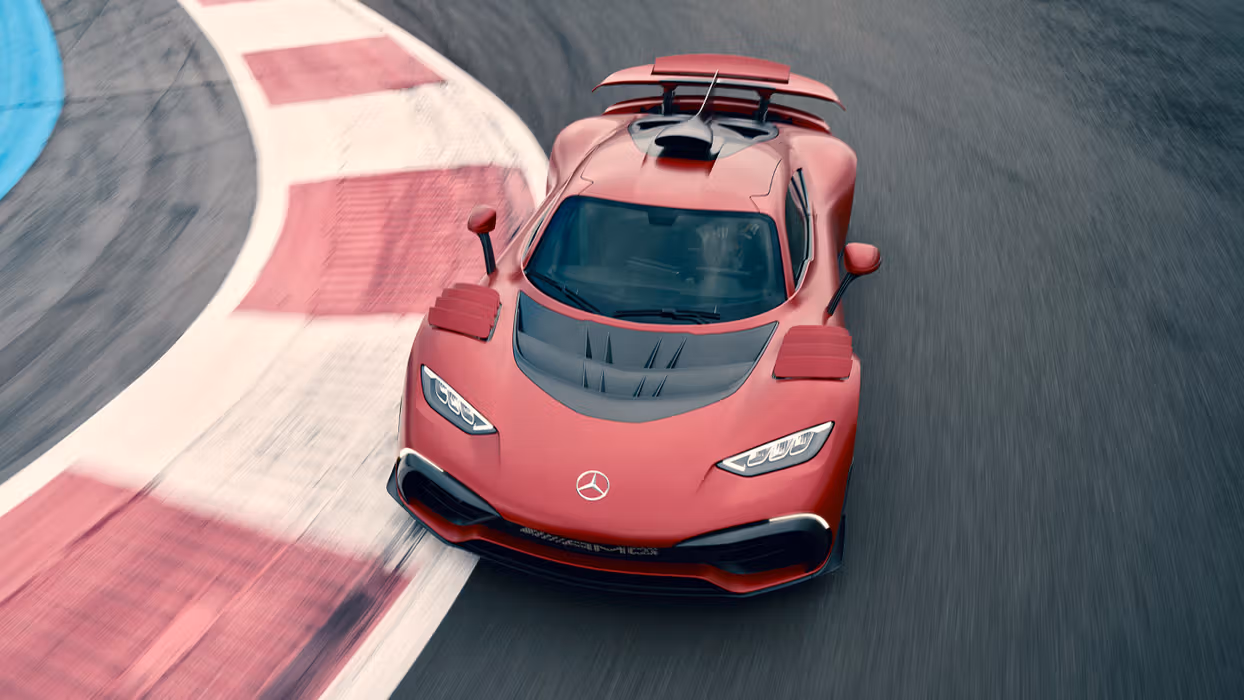 The Mercedes-AMG ONE on the racetrack