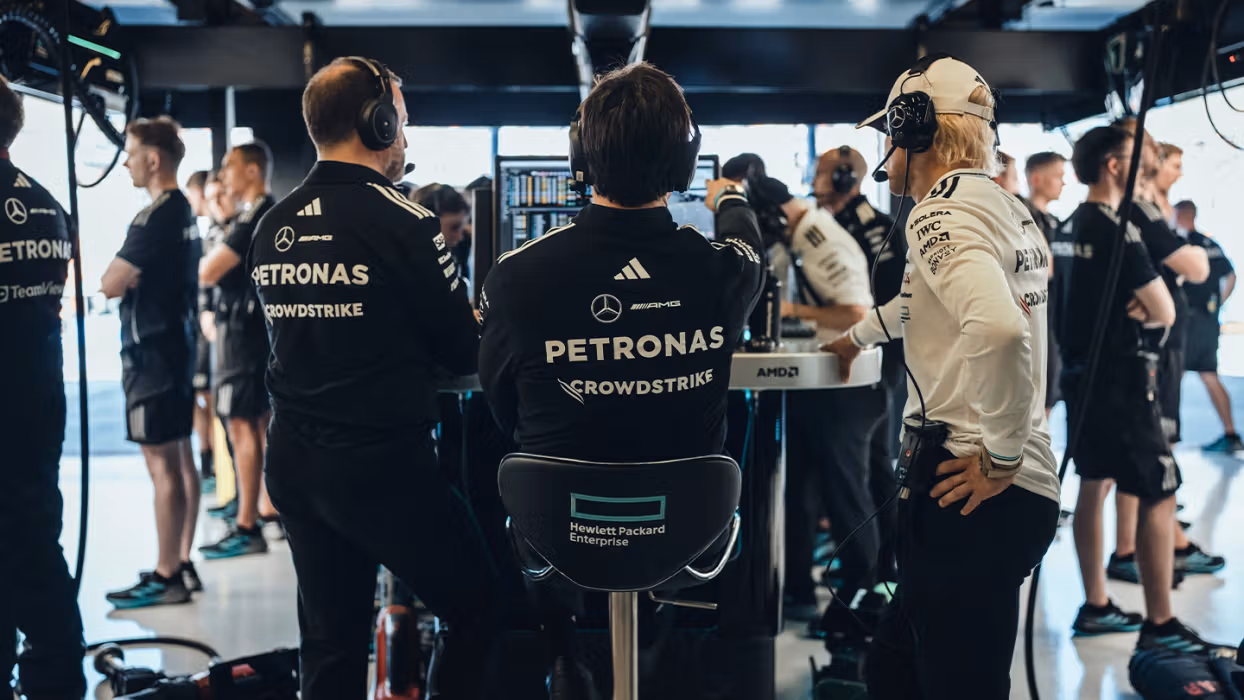 Insight into the Mercedes-AMG Petronas team headquarters.