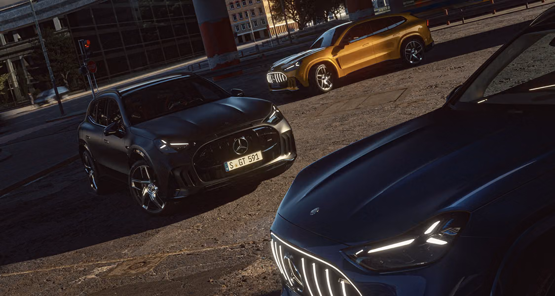 The three Mercedes-AMG GT SUV models