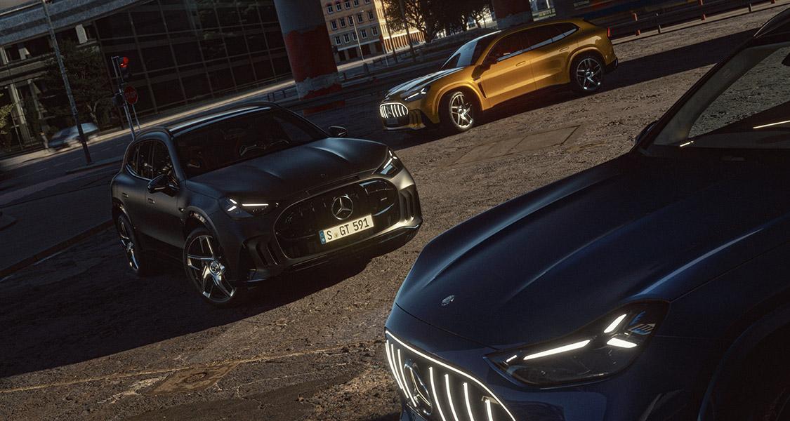 The three Mercedes-AMG GT SUV models