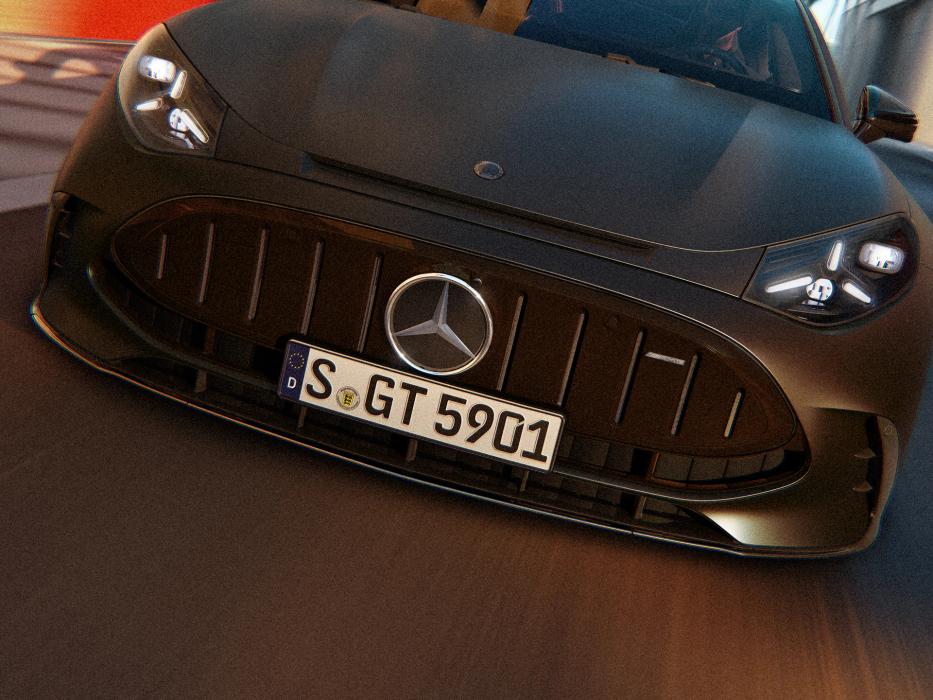 The front of the Mercedes-AMG GT 4-Door Coupé